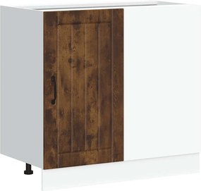 vidaXL Dulap de bază pentru bucătărie „Lucca” Lemn stejar afumat