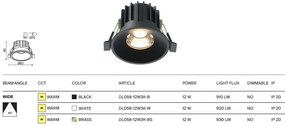 Spot LED incastrabil iluminat tehnic Round D-8cm alb