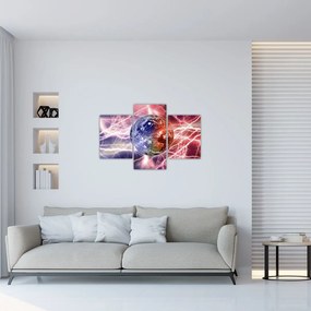 Tablou - Globul pământen în curenți (90x60 cm)