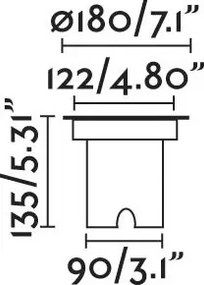 FARO 70309 - Corp de iluminat LED exterior rezistent la rulare GEISER LED/12,5W/230V IK08 IP67