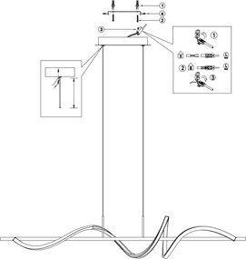 Lustră LED pe cablu ONLI TWIST LED/30W/230V 4000K negru