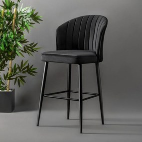 Set de scaune de bar Rubi Black, 4 buc., 4 buc