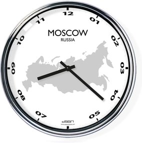 Ceas de birou (deschis sau întunecat) - Moscova / Rusia, diametru 32 cm | DSGN, Výběr barev Tmavé