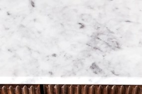 Comoda TV design retro, Lemn, Marmura alba, GATSBY 170cm