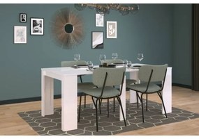 Consola/masa dining extensibila alb Helena