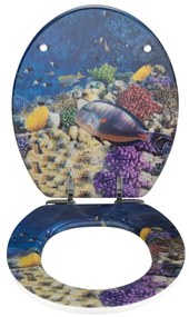 Capac WC din lemn 3D Wenko Bellevue, 44,5 x 38 cm