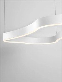 Lustra LED suspendata design modern DUSSA alba