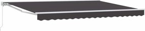 vidaXL Copertină retractabilă manuală Antracit 5 × 3,5 m