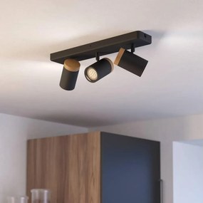 Eglo 300002 - Corp de iluminat spot pentru baie CONSUMA 3xGU10/3W/230V IP44 negru/bej