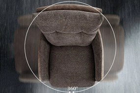 Scaun de bar pivotant BIG GEORGE taupe