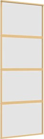 vidaXL Ușă glisantă, auriu, 76x205 cm, sticlă ESG mată și aluminiu