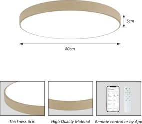 Brilagi - Corp de iluminat LED dimabil POOL SMART LED/100W/230V, 80 cm, bej, Wi‑Fi Tuya + telecomandă