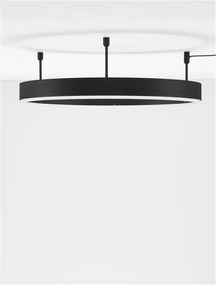 Lustra/Plafoniera LED dimabila design circular MOTIF Black 60cm