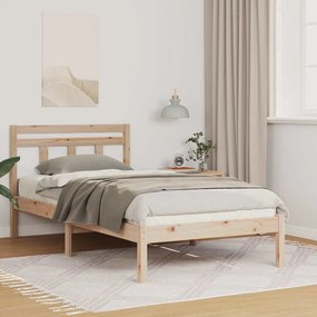 vidaXL Cadru de pat Maro 75 x 190 cm Lemn masiv de pin