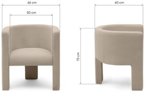 Fotoliu design bej MILU