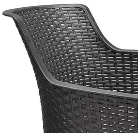 Set mobilier de grădină Evody 6+1, grafit