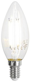 Becuri LED inteligente E14 C35 transparente 4.2W 470lm 2700-6500K