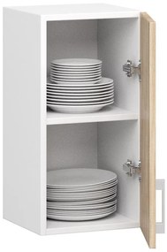 Dulap superior de bucătărie Lula w30 (Alb + stejar sonoma). 1068594