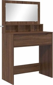 vidaXL Mese de toaletă pentru dormitor cu sertar Stejar închis