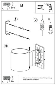 Sollux SL.0566 - Aplica de perete ORBIS 1xG9/40W/230V antracit