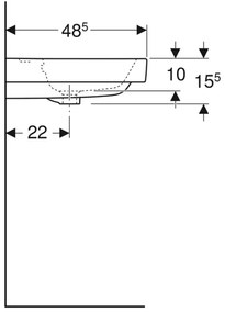 Lavoar pe mobilier Geberit Modo, 80 cm, alb - GEC502.859.00.1