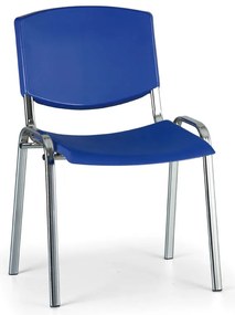Scaun de conferinta Design - picioare cromate, albastru
