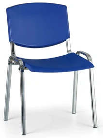 Scaun de conferinta Design - picioare cromate, albastru