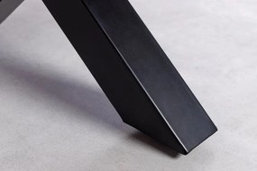 Masuta design high-tech din metal si lemn masiv, Barracuda 110cm