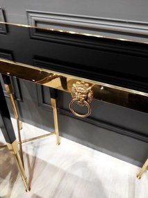 Consola Monaco negru/gold – H85 cm