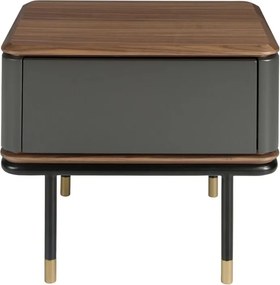 Noptiera deosebita design LUX Dark Grey-Walnut
