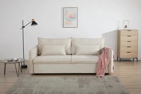 Canapea extensibila, Catifea Raiata Bej APARTMENT 215cm