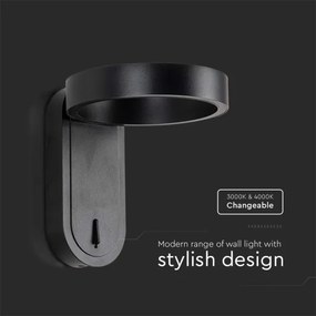 LED Aplica de perete 5W 230V 3000K/4000K negru