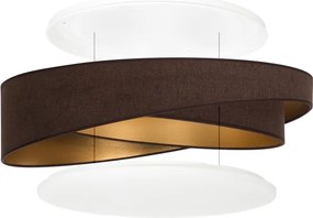 BRILAGI - Lampă LED dimabilă VELVET TWIST LED/36W/230V CCT, Ø 65 cm WT maro/auriu + telecomandă