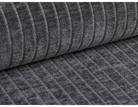 Canapea gri închis cu tapițerie din catifea reiată 264 cm Bergamo – Cosmopolitan Design