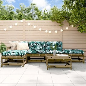 3186325 vidaXL Set mobilier relaxare de grădină, 6 piese, lemn de pin tratat