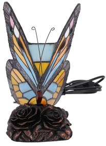 Lampa de masa Tiffany Butterfly h 23 cm