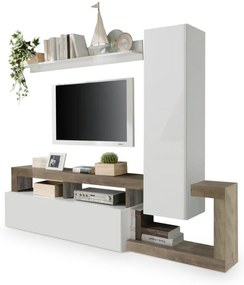 Ansamblu pentru living LENOR alb/maro