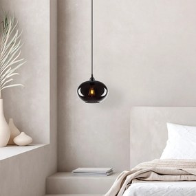 Lustră cu abajur din sticlă ø 27 cm Smoked – Opviq lights