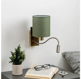 Lampă LED de perete Brilagi NUBILA 1xE27/25W/230V + LED/3W alamă/verde