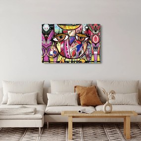 Tablou - Artă stradală - bufniță (90x60 cm)