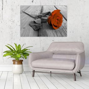 Tablou - Trandafir portocaliu (90x60 cm)