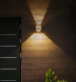 Aplica LED, Spot pentru iluminat exterior design modern IP54 Veronika nisip 10x10cm