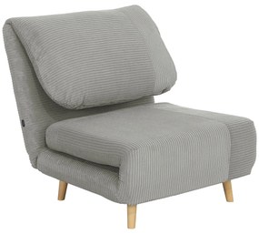 HOMCOM 2 în 1 Fotoliu extensibil Pat pentru oaspeți, cu suport reglabil Cord-Optik 82 cm x 89 cm x 83 cm Gri | Aosom Romania