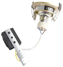 Set de 6 spoturi încastrate moderne aurii rotunde IP44 - Xena