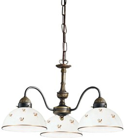 Kolarz NONNA 731.83.170 - Candelabru cu lanț, 3xE27/75W/230V, design floral, aur roz