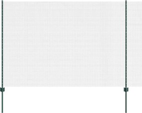 vidaXL Gard cu Stâlp Verde 1,6 x 25 m Oțel și PVC