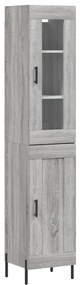 3199503 vidaXL Dulap înalt, gri sonoma, 34,5x34x180 cm, lemn prelucrat