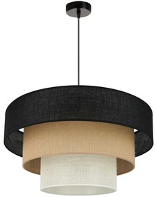 Brilagi - Lustr pe cablu ASPEN LUNETA 1xE27/15W/230V Ø60 negru/bej/crem