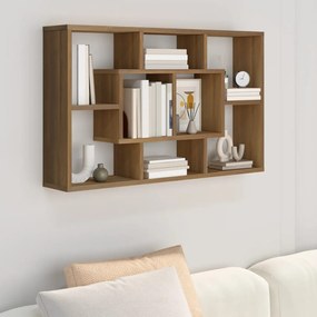 vidaXL Raft de perete, stejar maro, 85x16x52,5 cm, lemn compozit