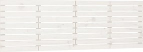 vidaXL Tăblie de pat pentru perete, alb, 206x3x63 cm, lemn masiv pin